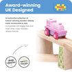 Слика на Розова локомотива на батерии– Powerful Pink Loco Battery Operated Engine – Bigjigs Rail