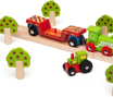 Слика на Вагон со трактор – Tractor Low Loader – Bigjigs Rail
