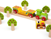 Слика на Вагон со булдожер – Bulldozer Low Loader – Bigjigs Rail