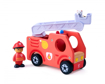 Слика на Сет за игра со пожарникарско возило, фигури и книга, 4 делови – Hape