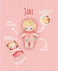 Слика на Мека кукла Little Jade 18 cm – Lilliputiens